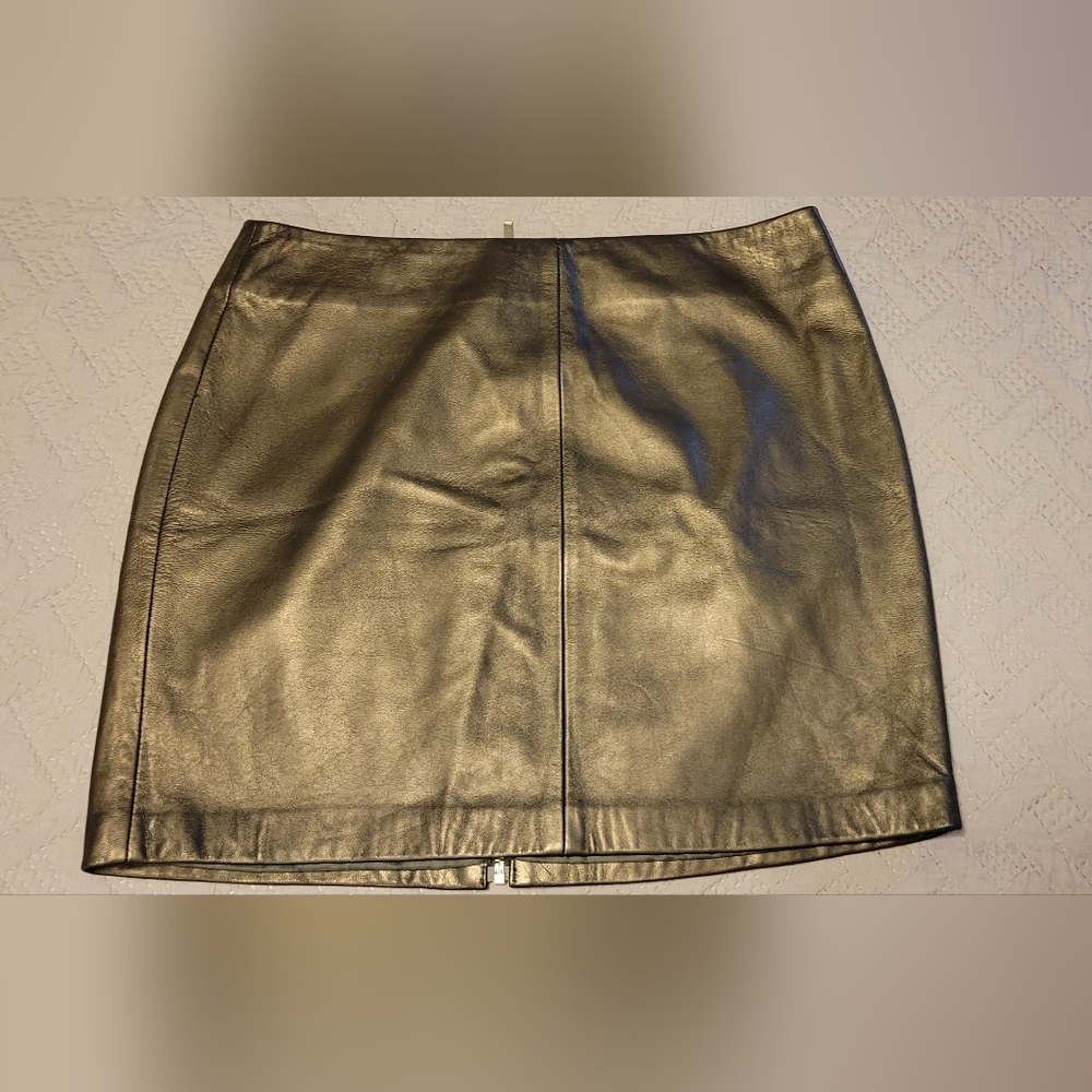 BGSD faux leather mini skirt.